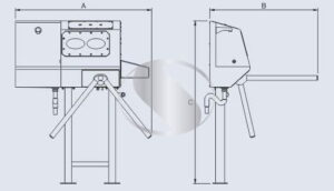 Shema-sanpropusknika-s-turniketom-i-rakovinoj